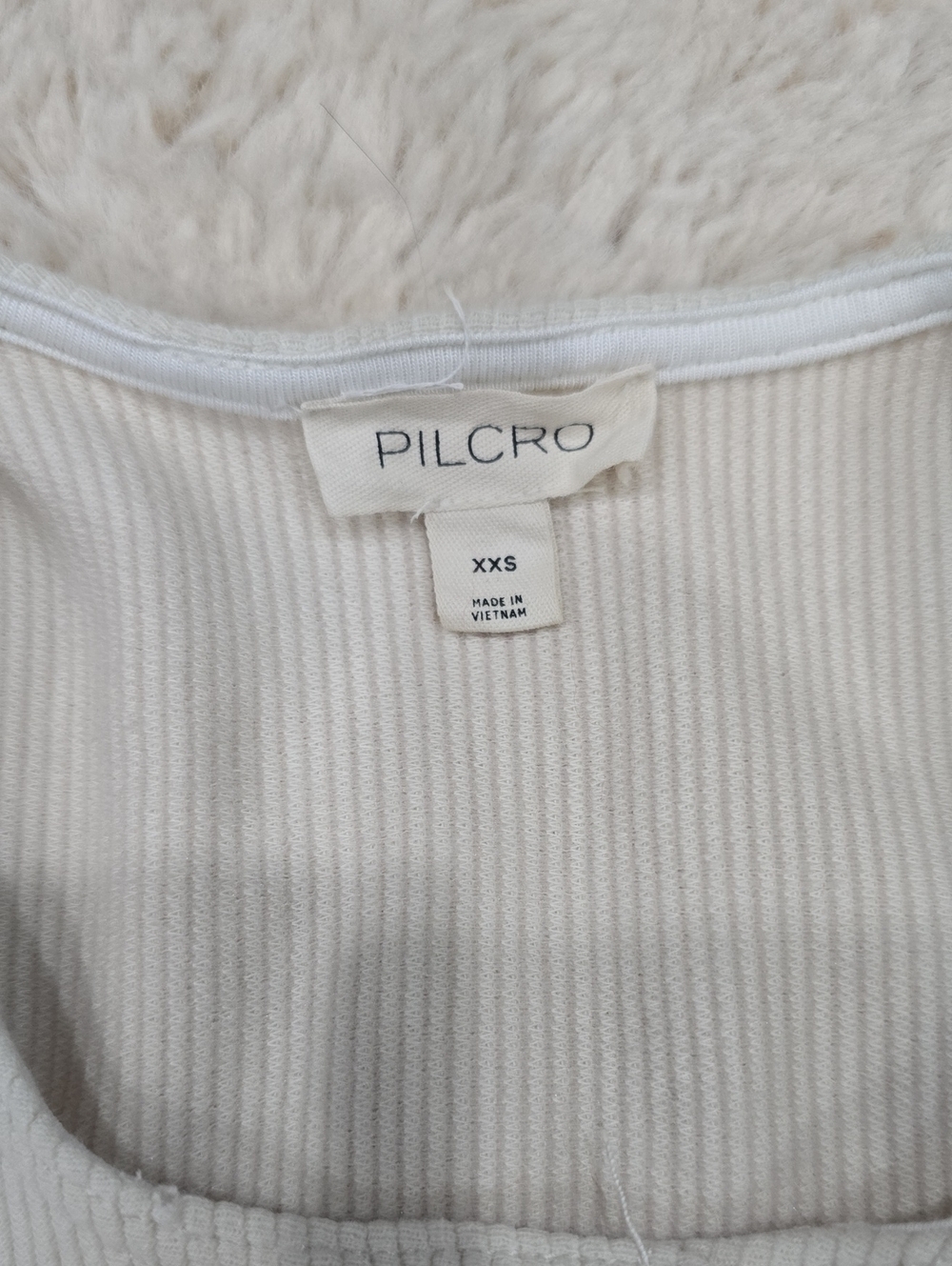 Pilcro Cream Ribbed Button-Front Tank Dress - Picture 2 of 7